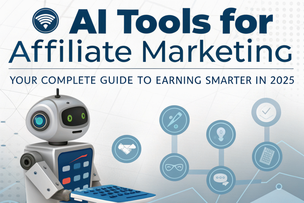 “Dashboard of AI tools for affiliate marketing campaigns”