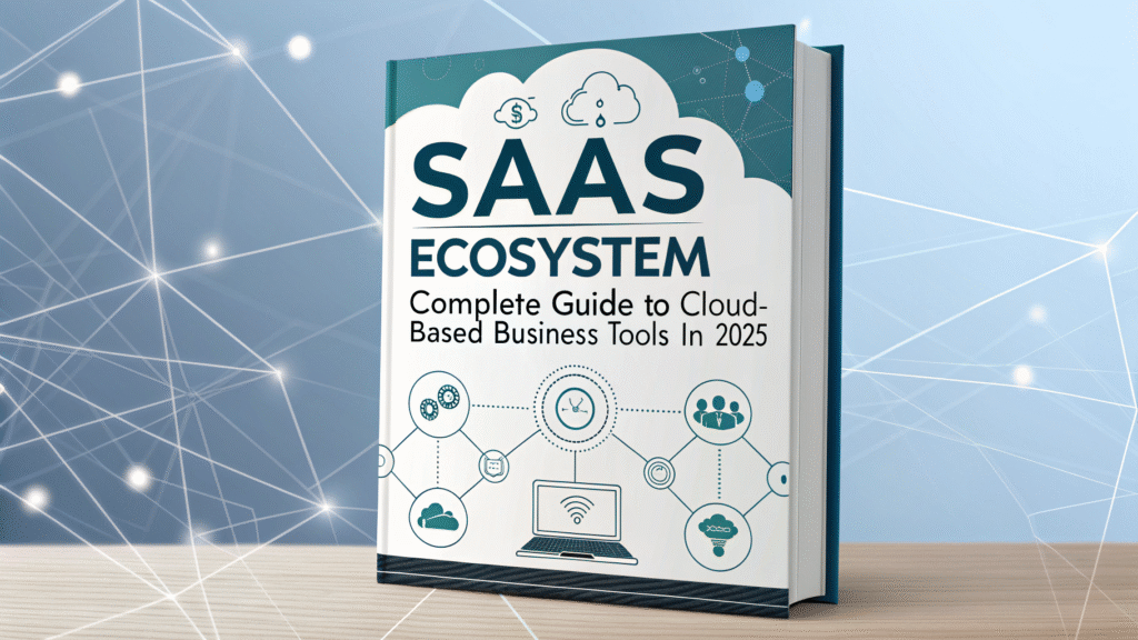 "Cloud-based software as a service ecosystem workflow illustration"